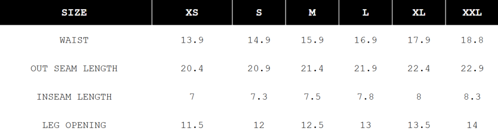 monitaly shorts inchs